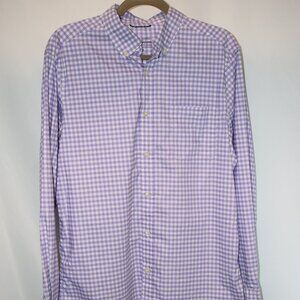 Vineyard Vines OTG purple gingham long sleeve button down